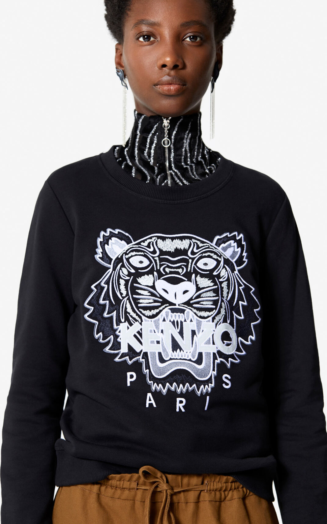 Kenzo Tiger Melegítő Felső Női Fekete | ID.865822